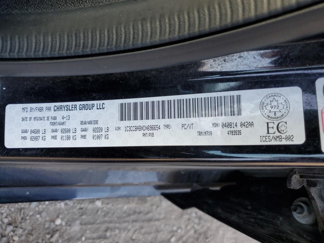 2013 CHRYSLER 200