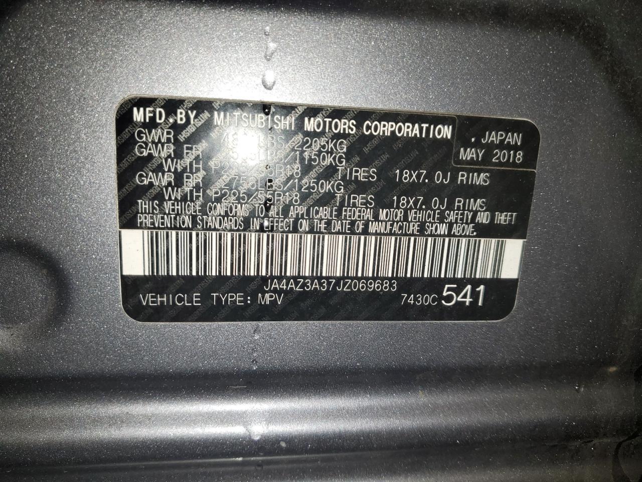 2018 MITSUBISHI outlander