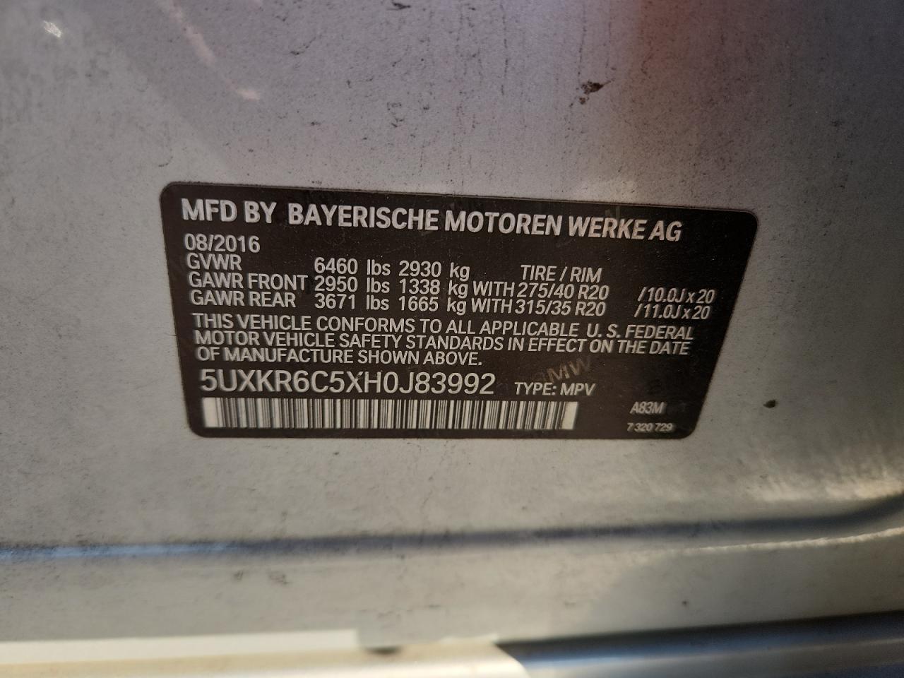 2017 BMW X5