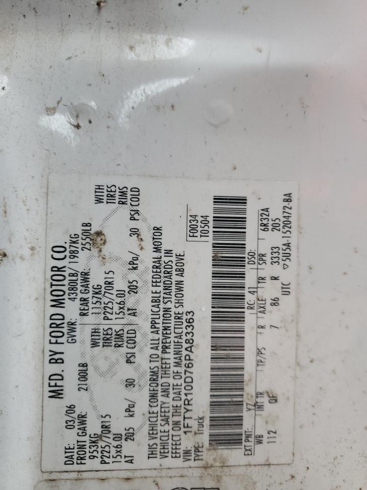 2006 FORD RANGER