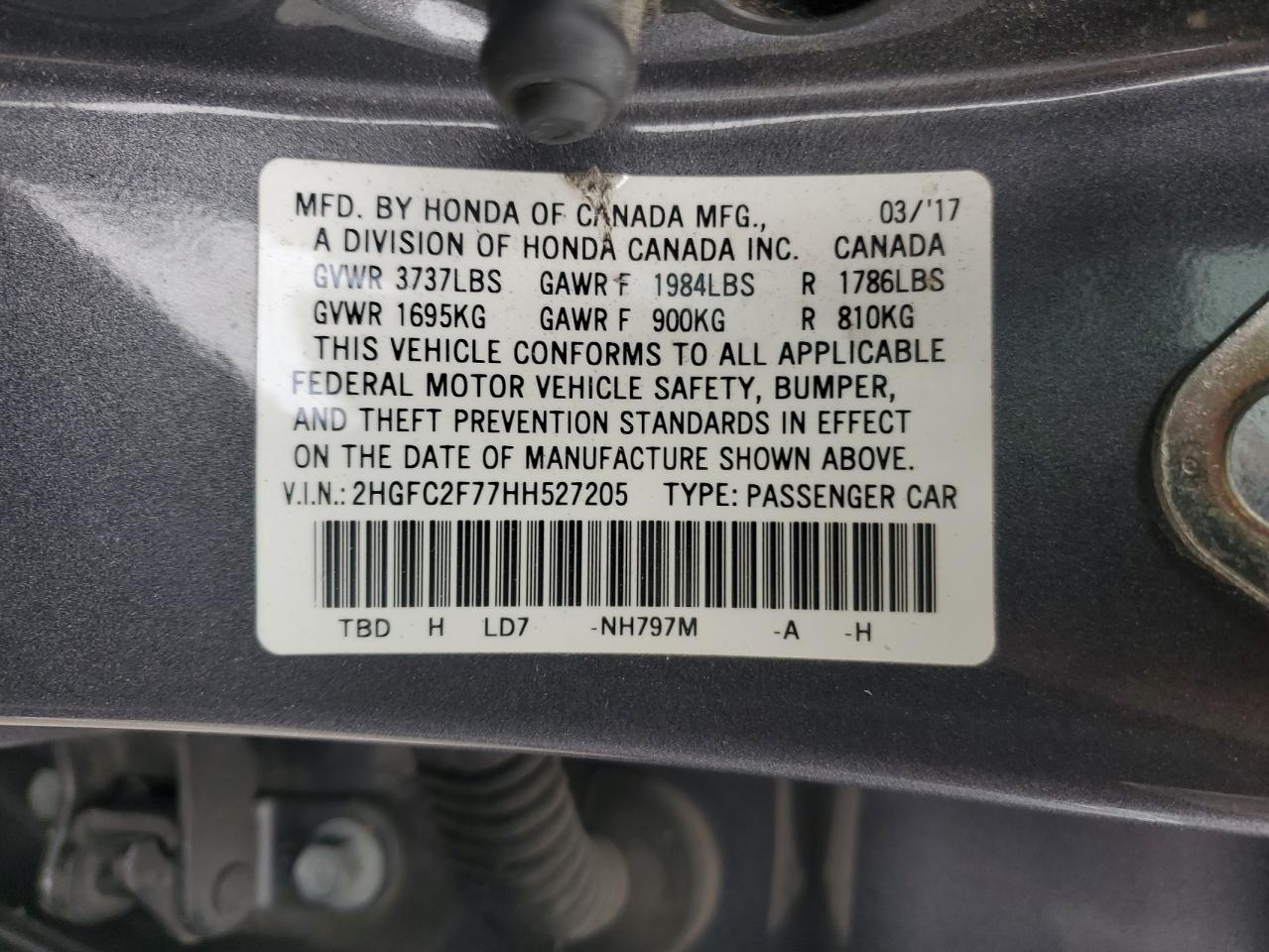 2017 HONDA CIVIC