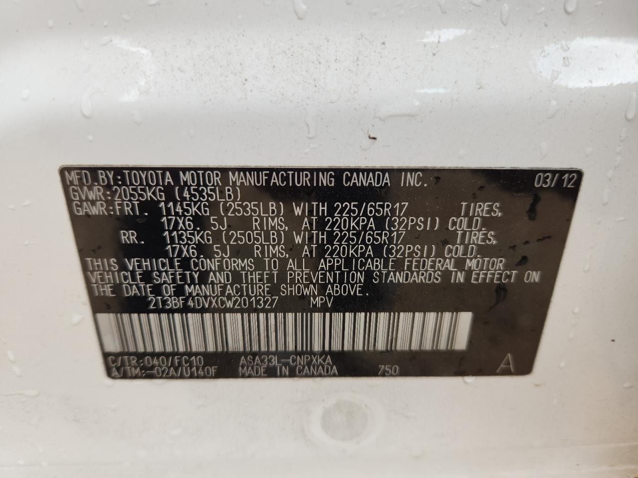 2012 TOYOTA RAV4