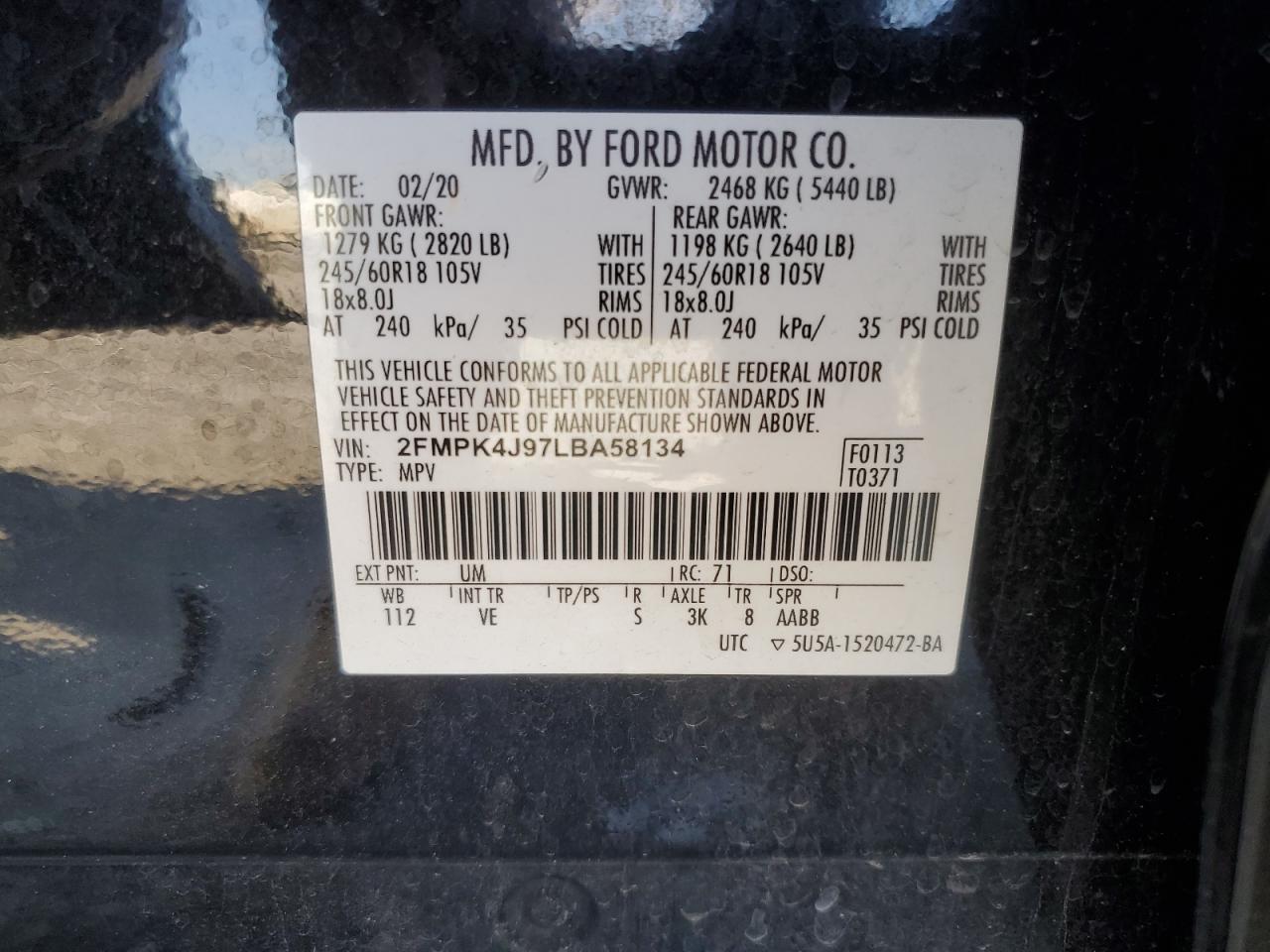 2020 FORD EDGE