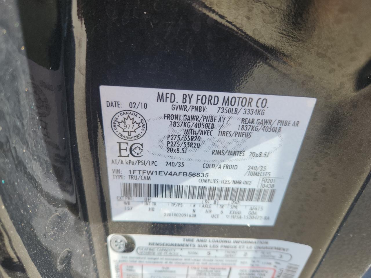2010 FORD F-150