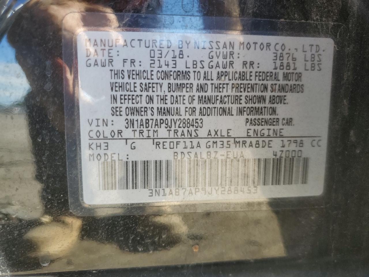 2018 NISSAN SENTRA