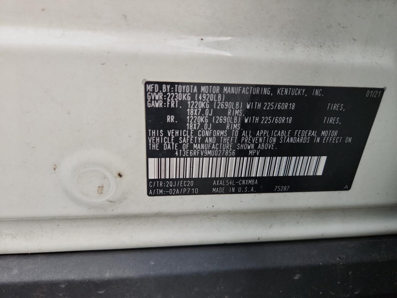 2021 TOYOTA RAV4