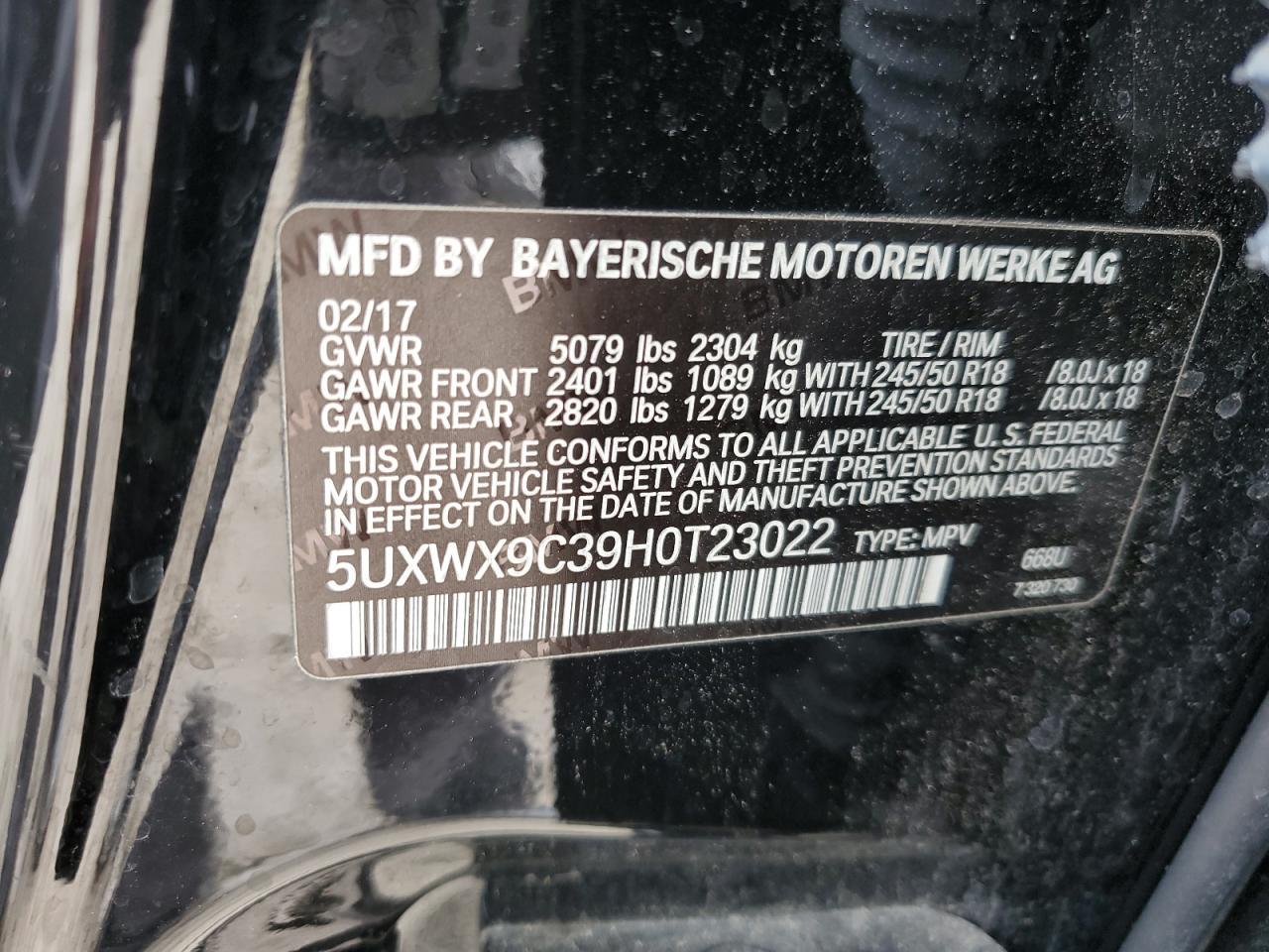 2017 BMW X3