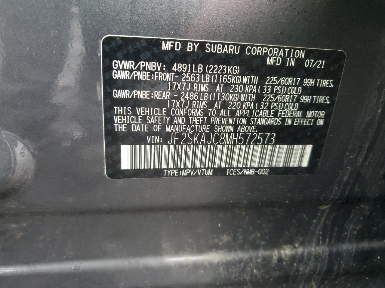 2021 SUBARU FORESTER