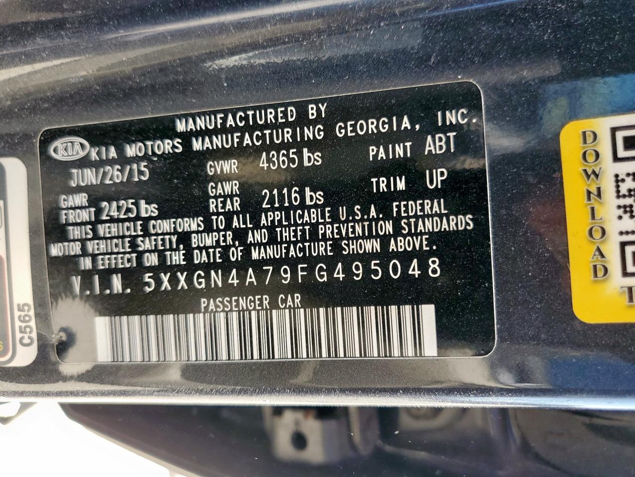 2015 KIA OPTIMA