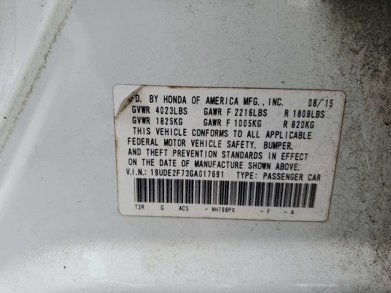 2016 ACURA ILX