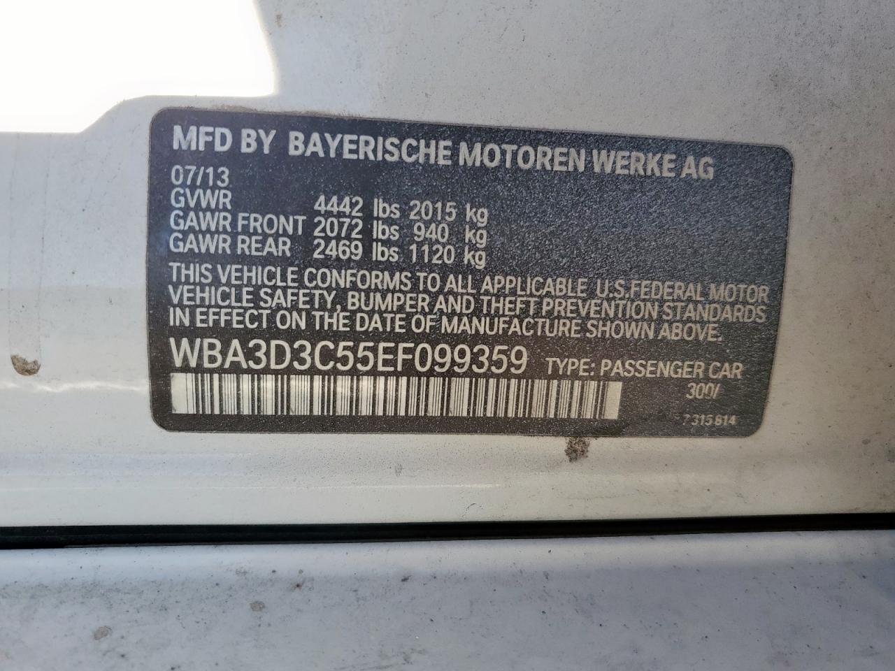 2014 BMW 3 SERIES