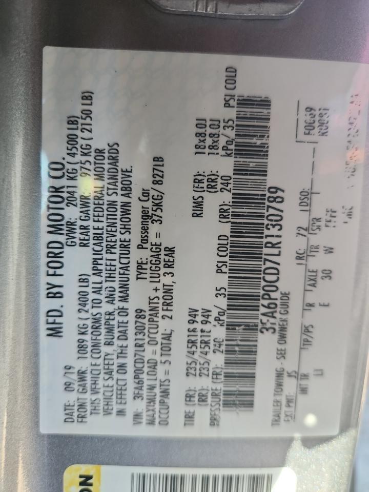 2020 FORD FUSION