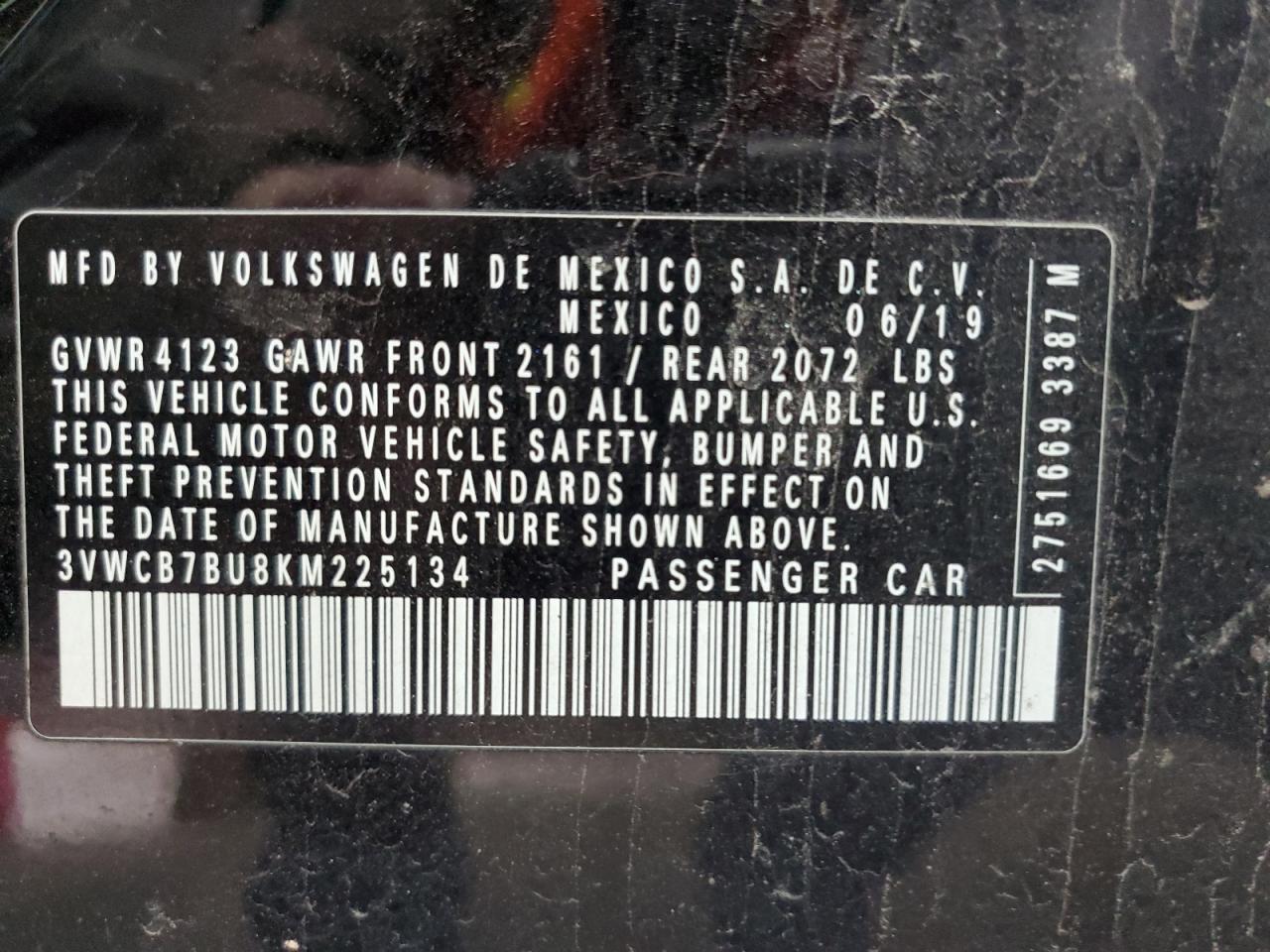 2019 VOLKSWAGEN JETTA