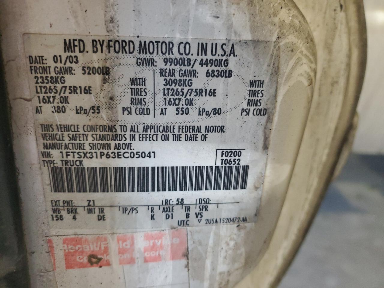 2003 FORD F-350
