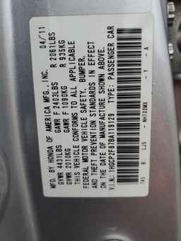 2011 HONDA ACCORD