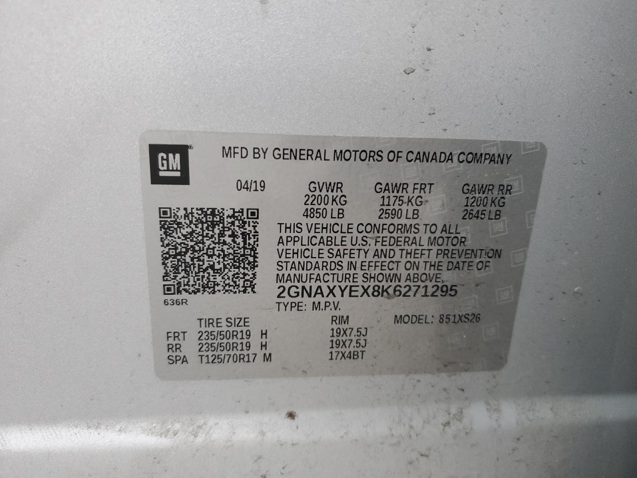 2019 CHEVROLET EQUINOX