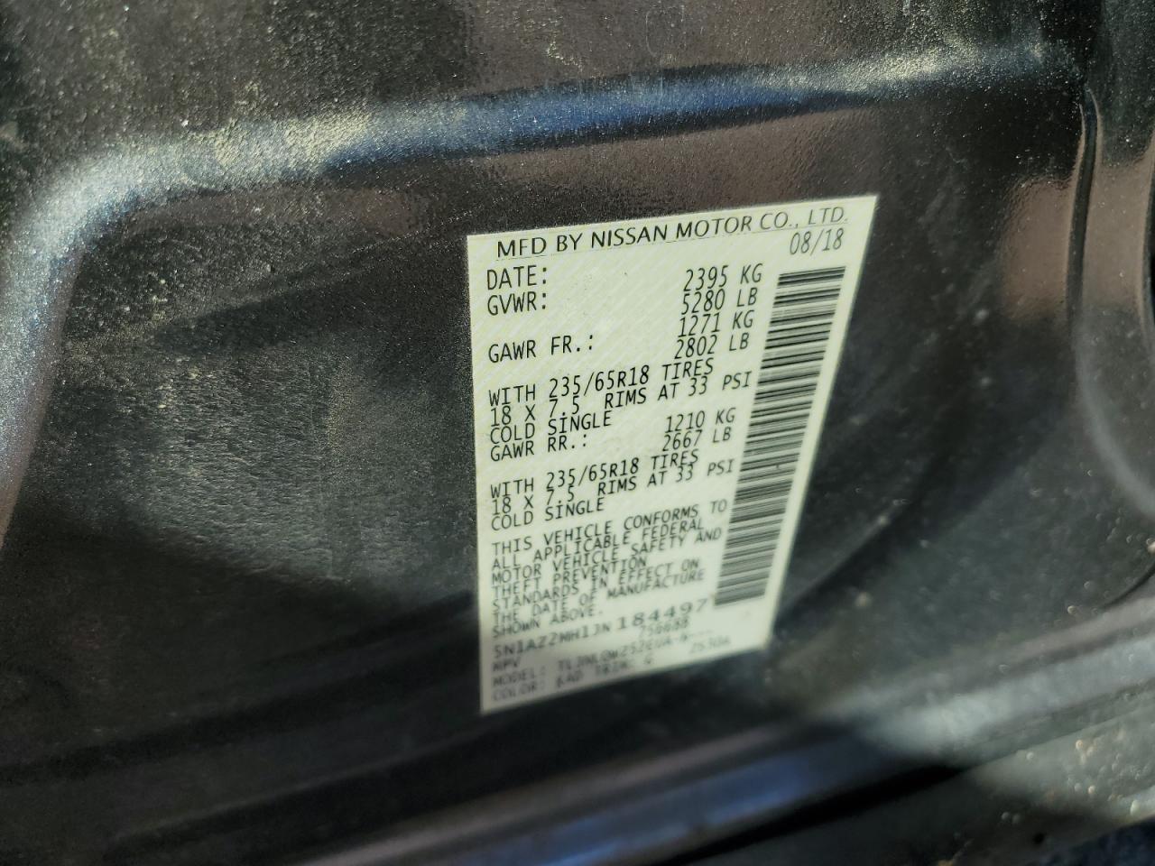 2018 NISSAN MURANO