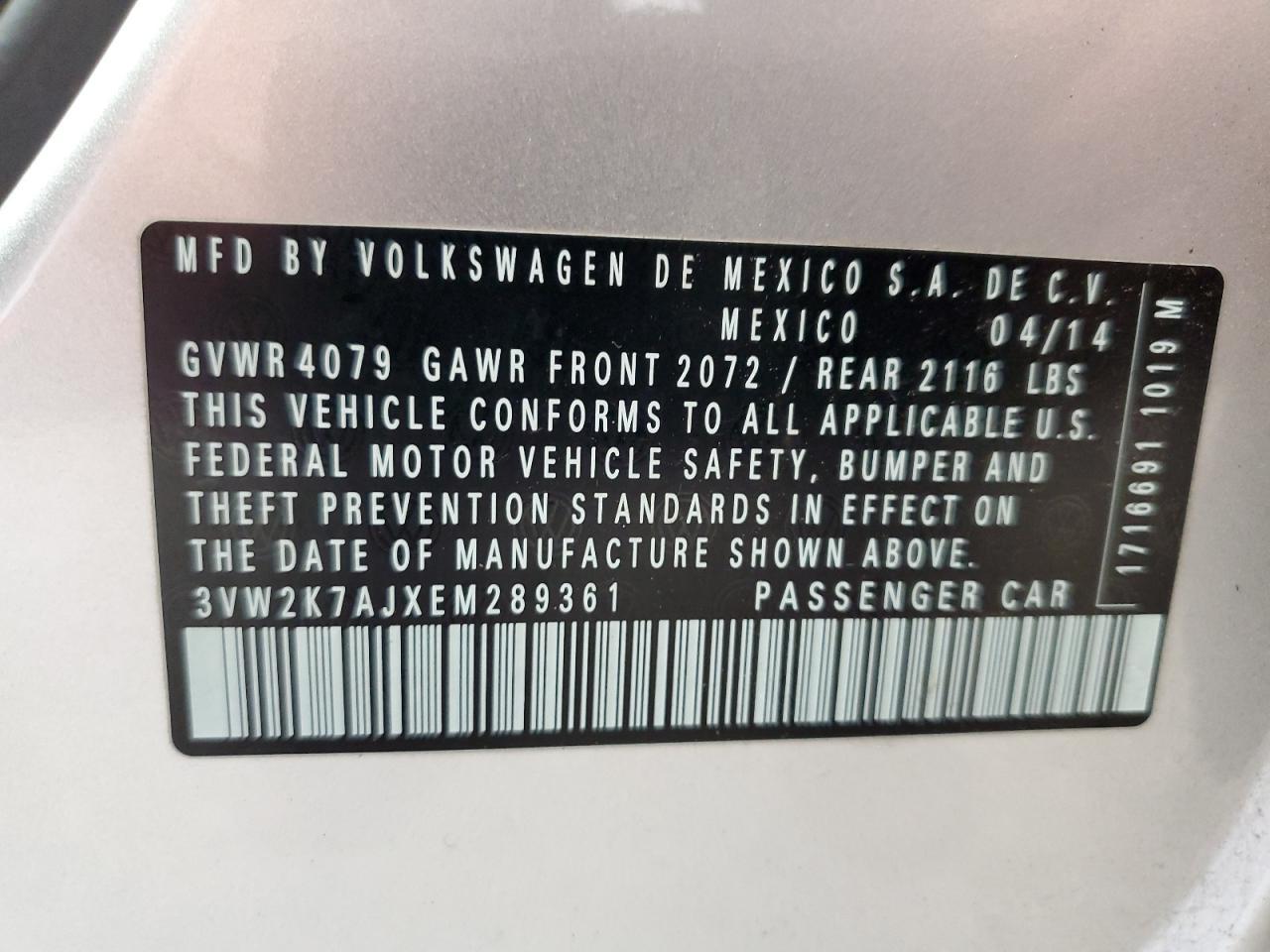 2014 VOLKSWAGEN JETTA