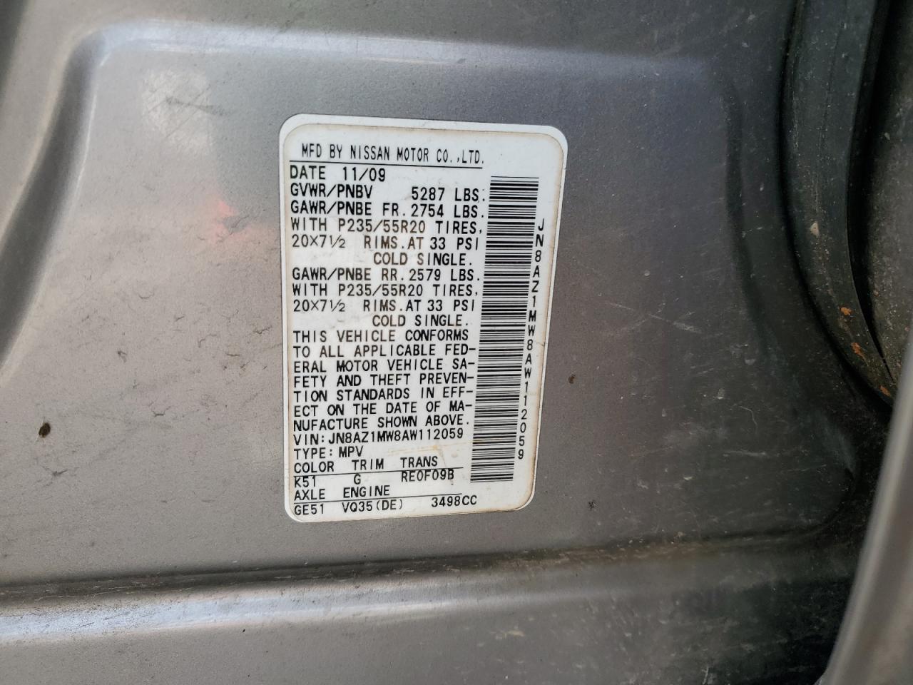 2010 NISSAN MURANO