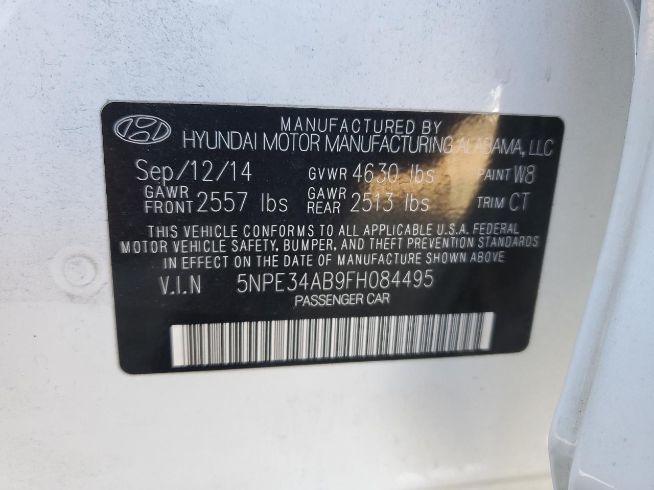 2015 HYUNDAI SONATA