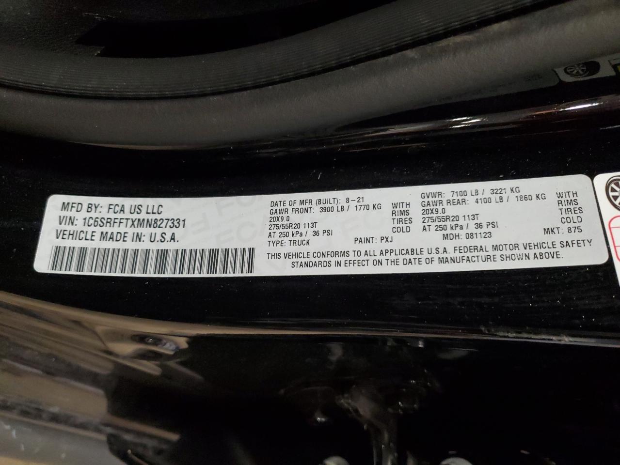 2021 RAM 1500