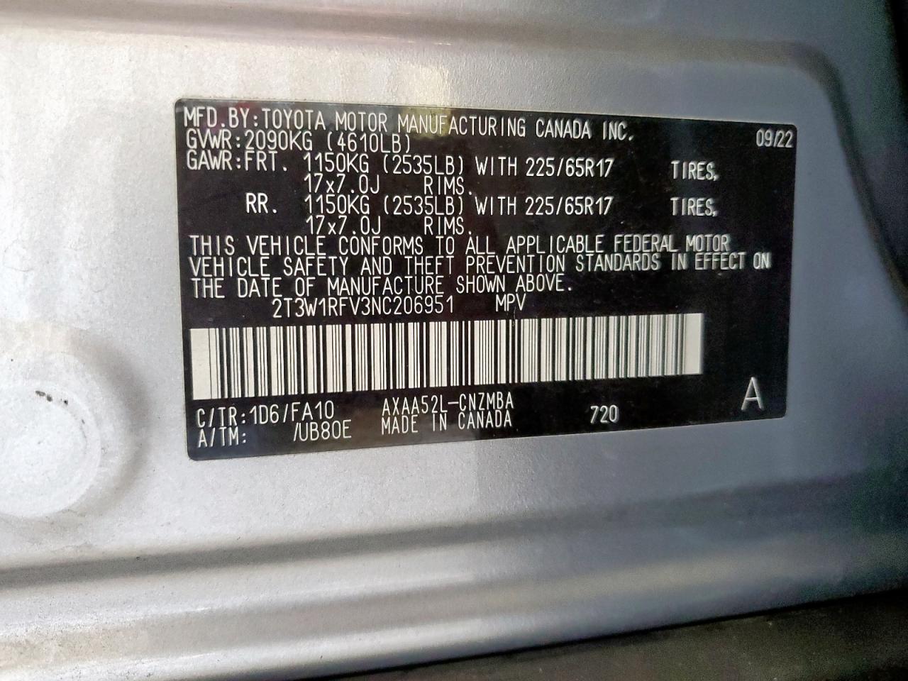 2022 TOYOTA RAV4