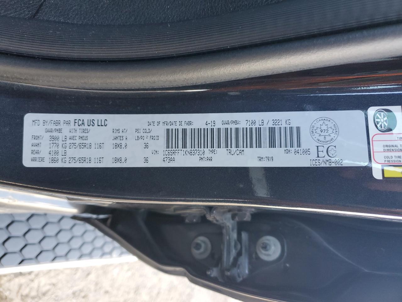 2019 RAM 1500