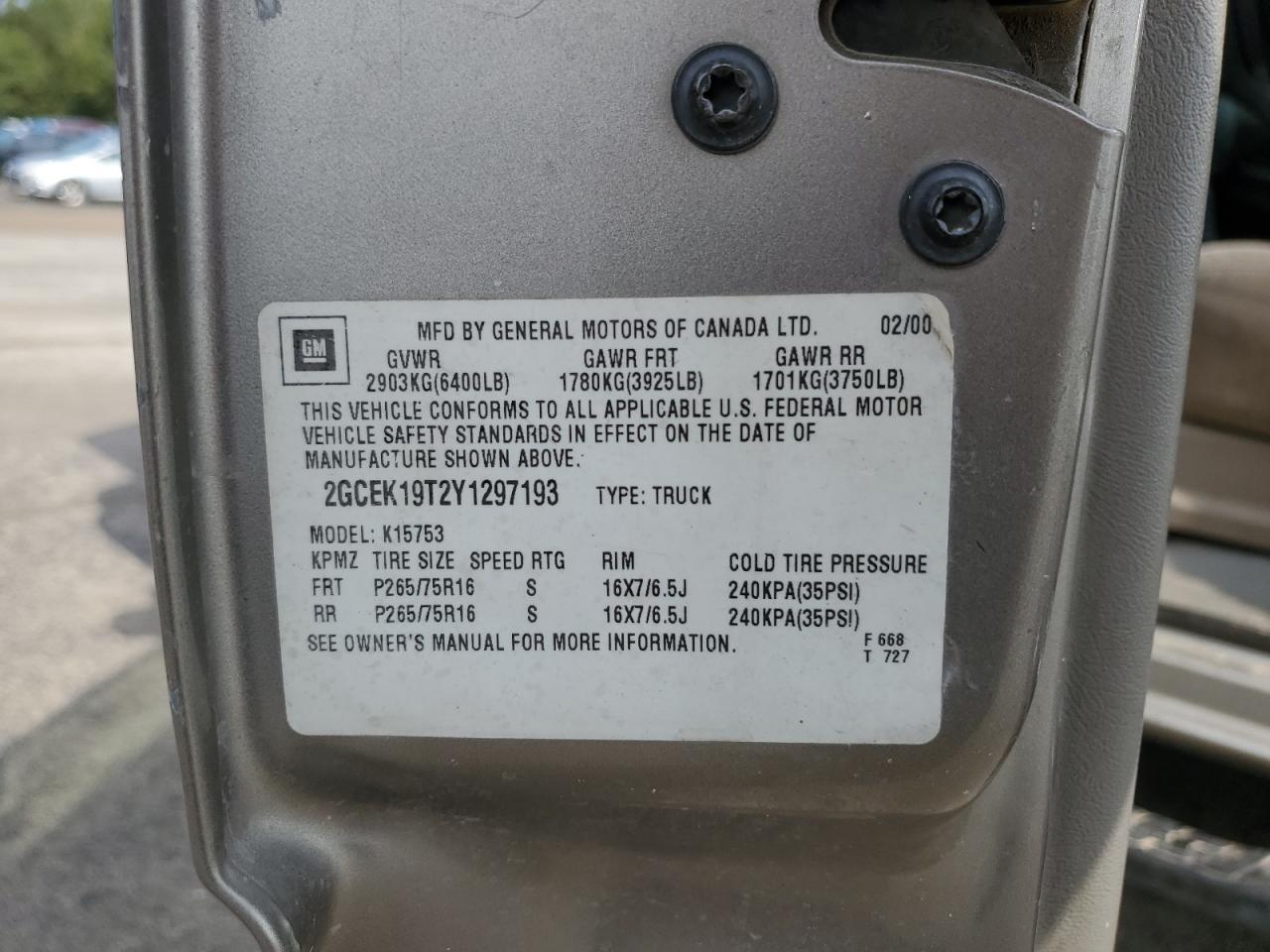 2000 CHEVROLET Silverado
