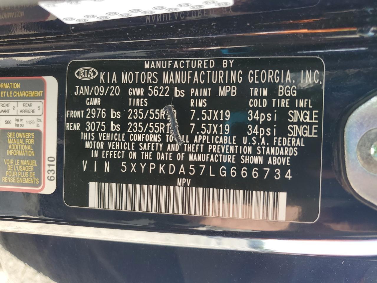 2020 KIA SORENTO