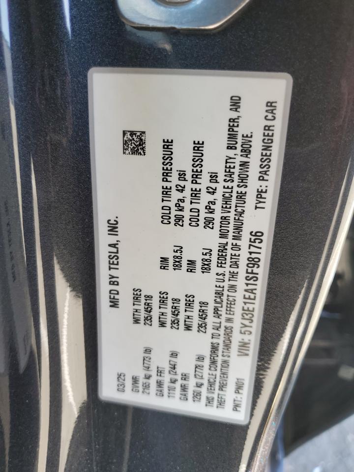 2025 TESLA MODEL 3