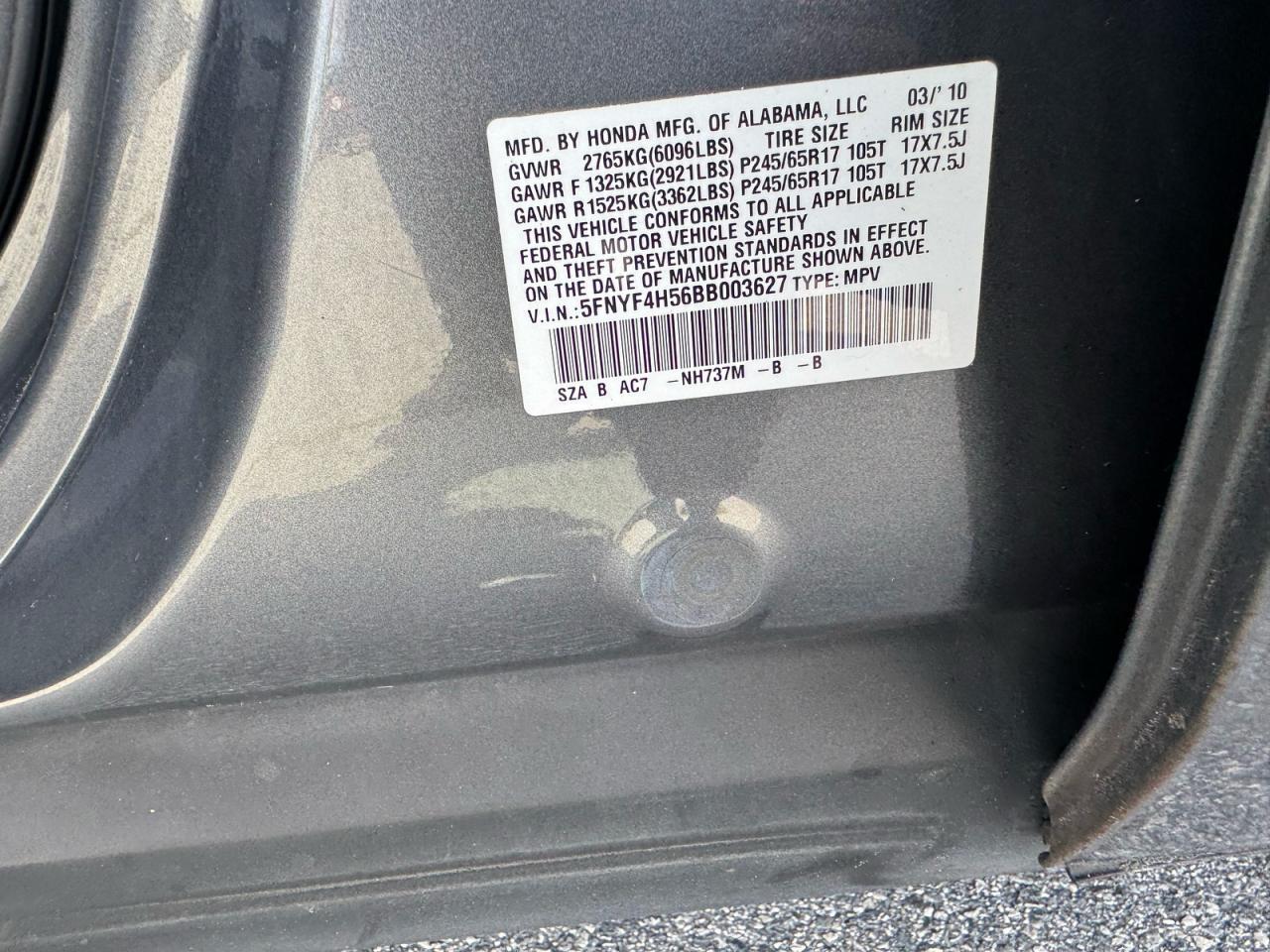 2011 HONDA PILOT