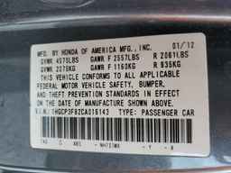 2012 HONDA ACCORD