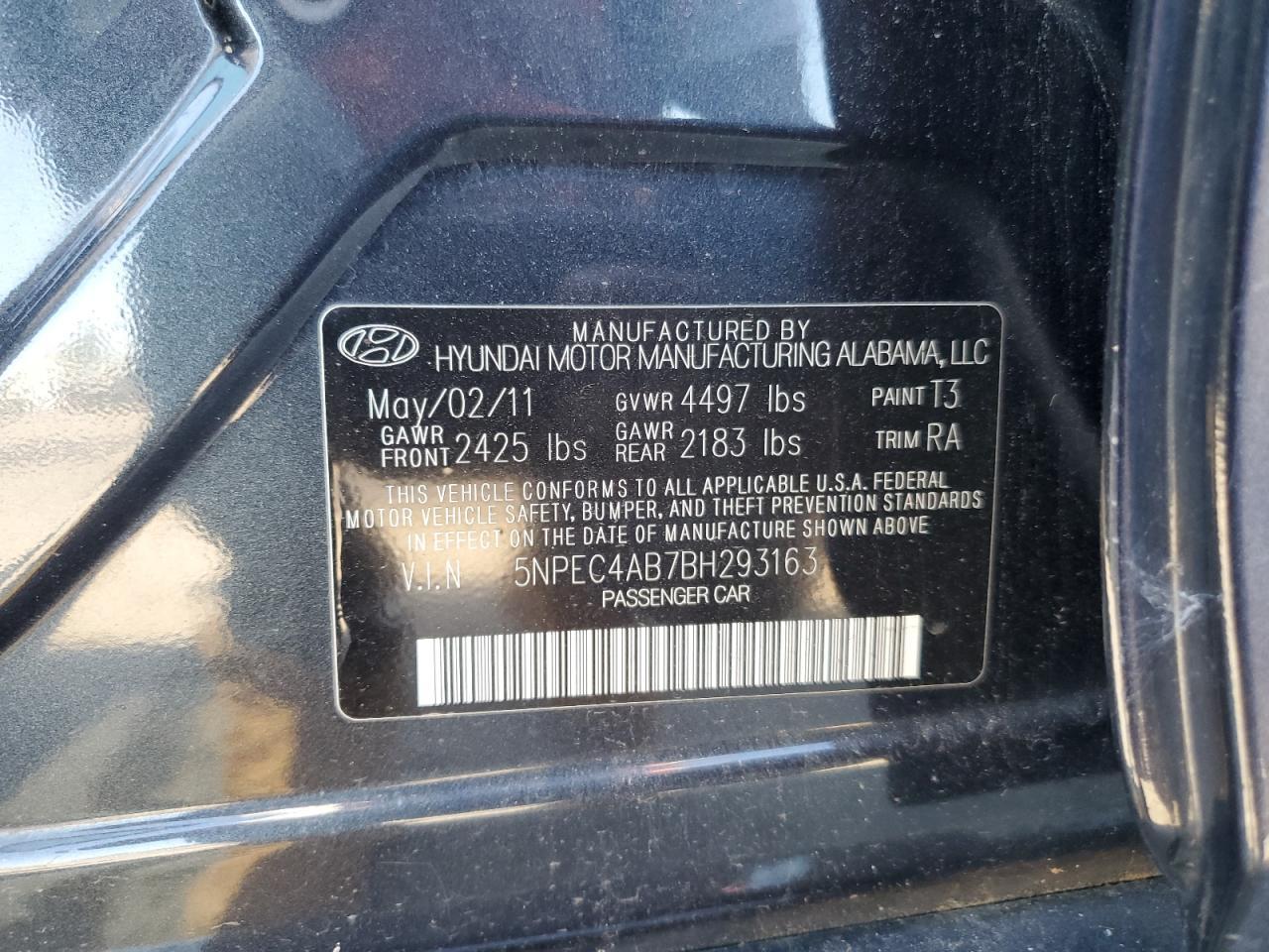 2011 HYUNDAI SONATA