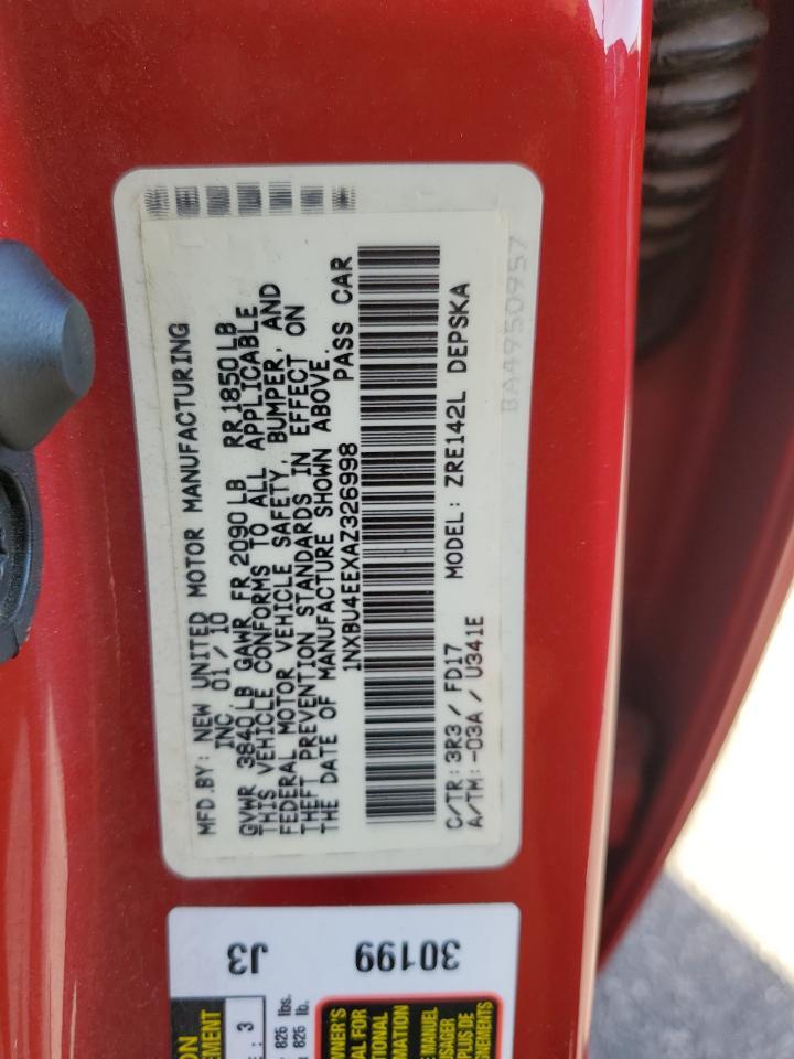 2010 TOYOTA COROLLA