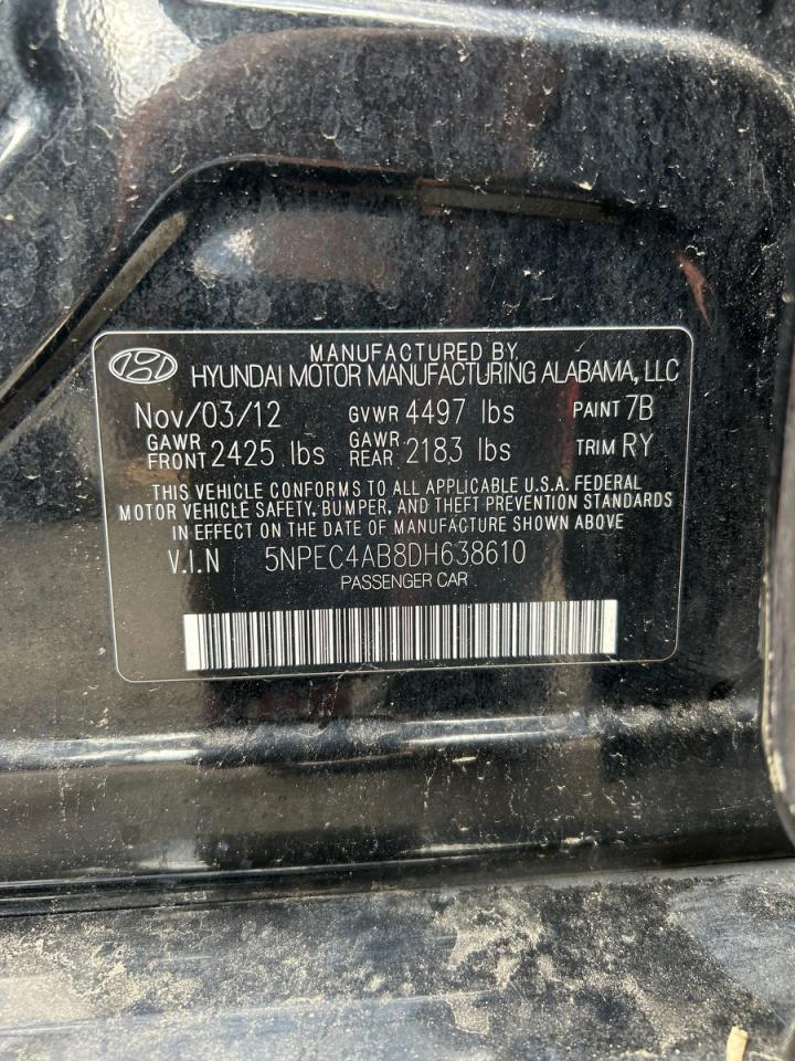 2013 HYUNDAI SONATA