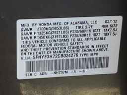 2012 HONDA PILOT