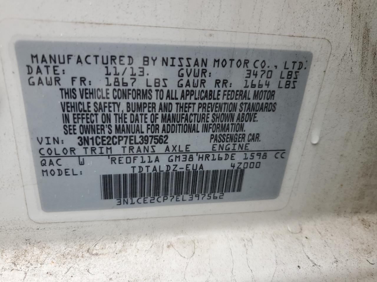 2014 NISSAN Versa Note
