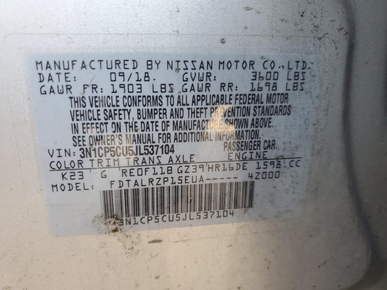 2018 NISSAN KICKS