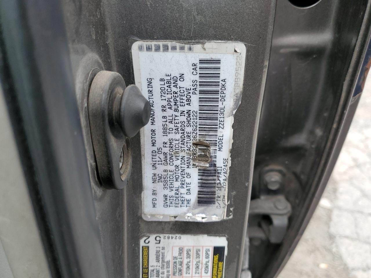 2006 TOYOTA COROLLA
