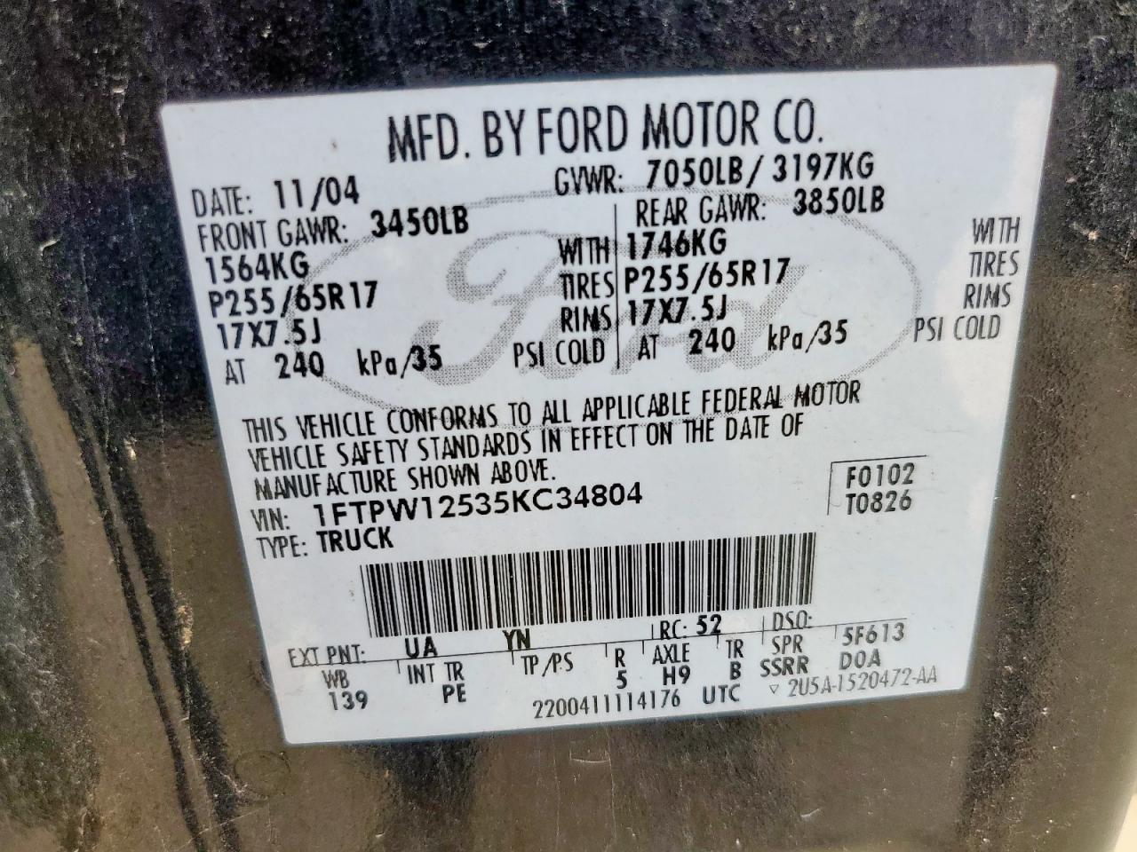 2005 FORD F-150