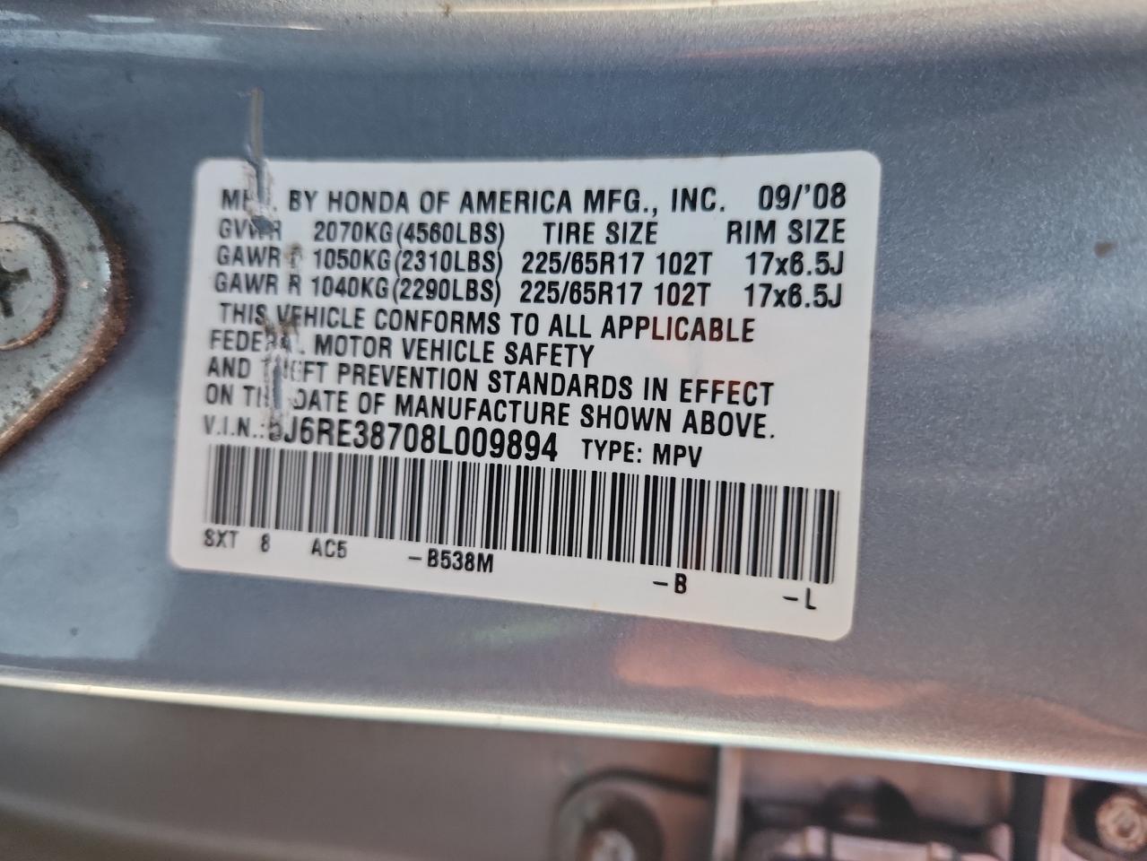 2008 HONDA CR-V