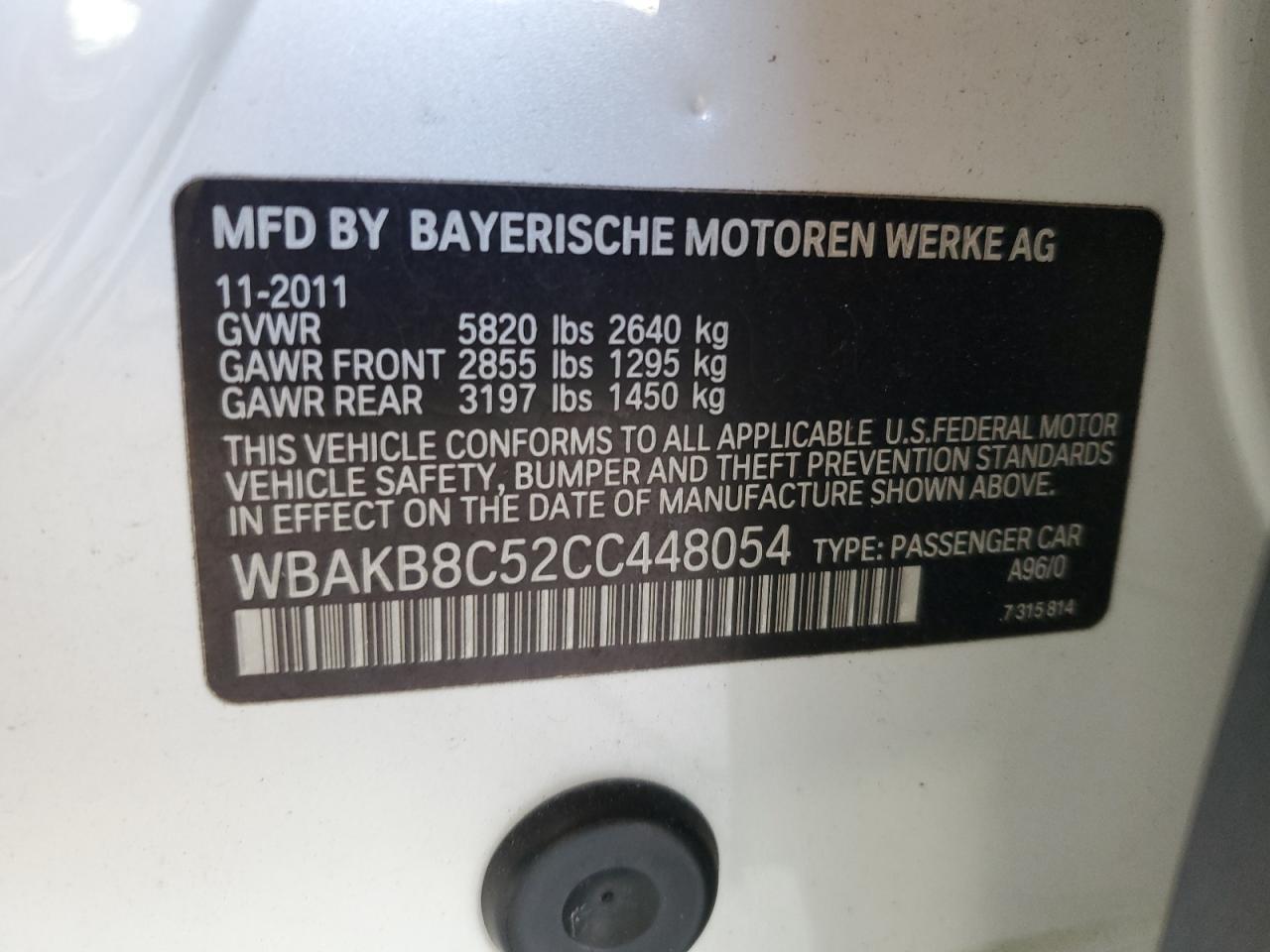 2012 BMW 7 series