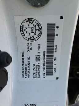 2011 HONDA CIVIC