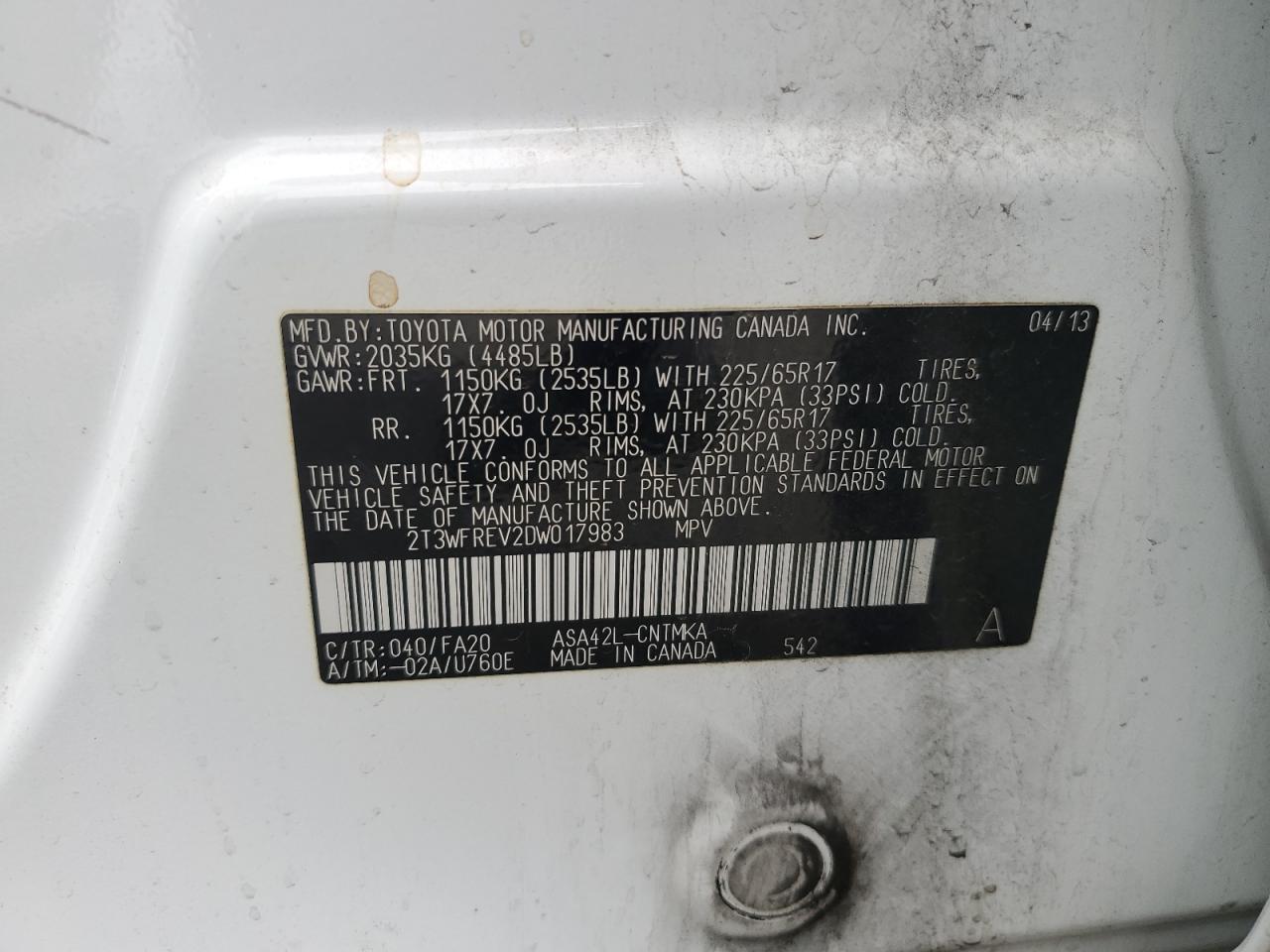 2013 TOYOTA RAV4