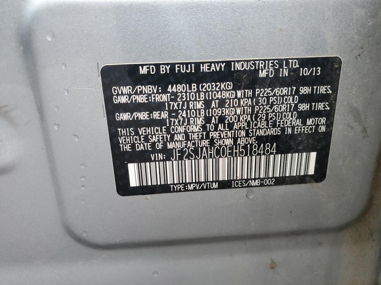 2014 SUBARU FORESTER