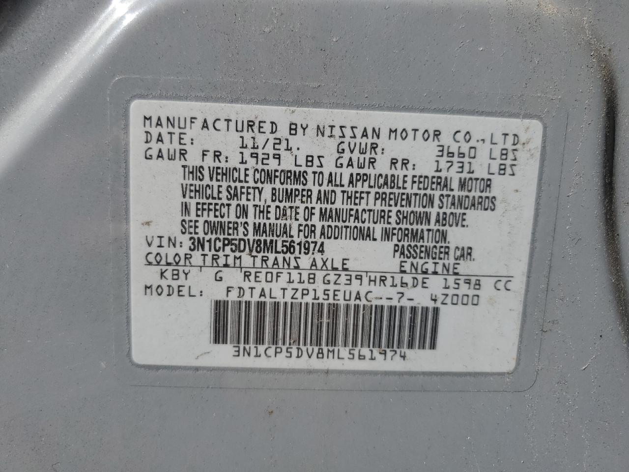 2021 NISSAN KICKS