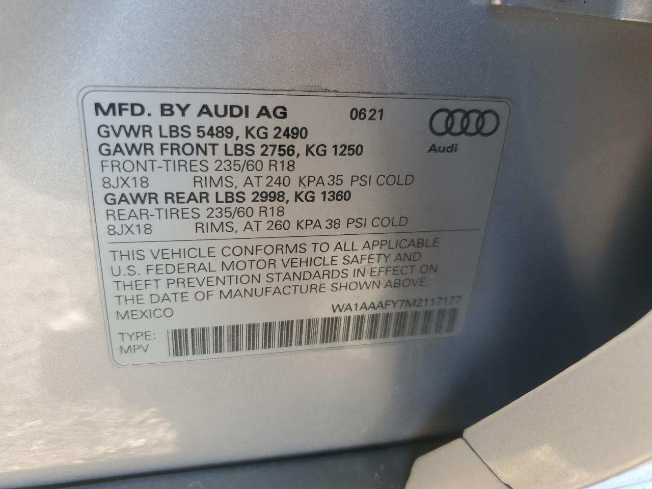 2021 AUDI Q5