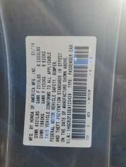 2014 HONDA ACCORD
