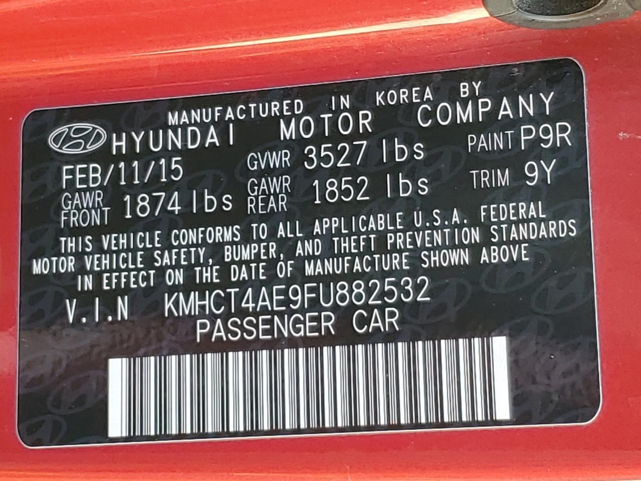 2015 HYUNDAI ACCENT
