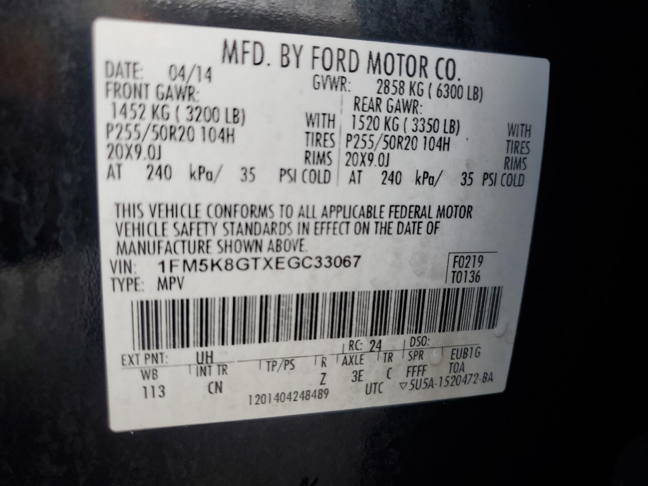 2014 FORD Explorer Sport Trac